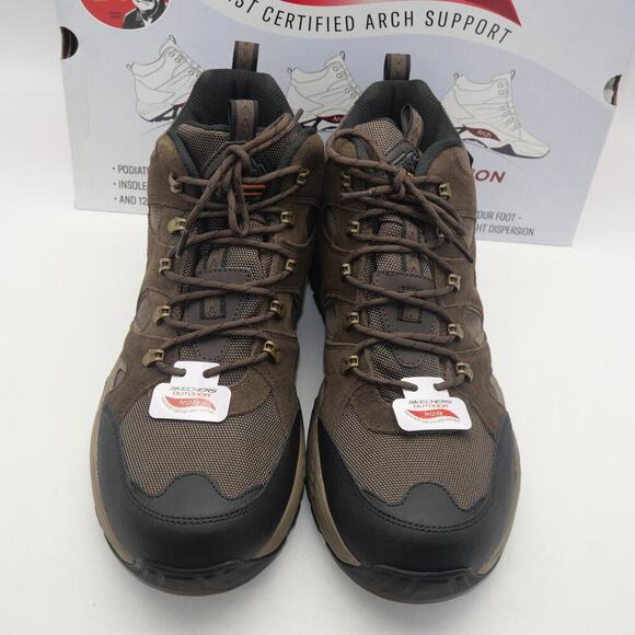 NEW Skechers Men's 13 Arch Fit Recon Beyonder WP Boots Brown Goodyear Outsoles - Picture 13 of 13